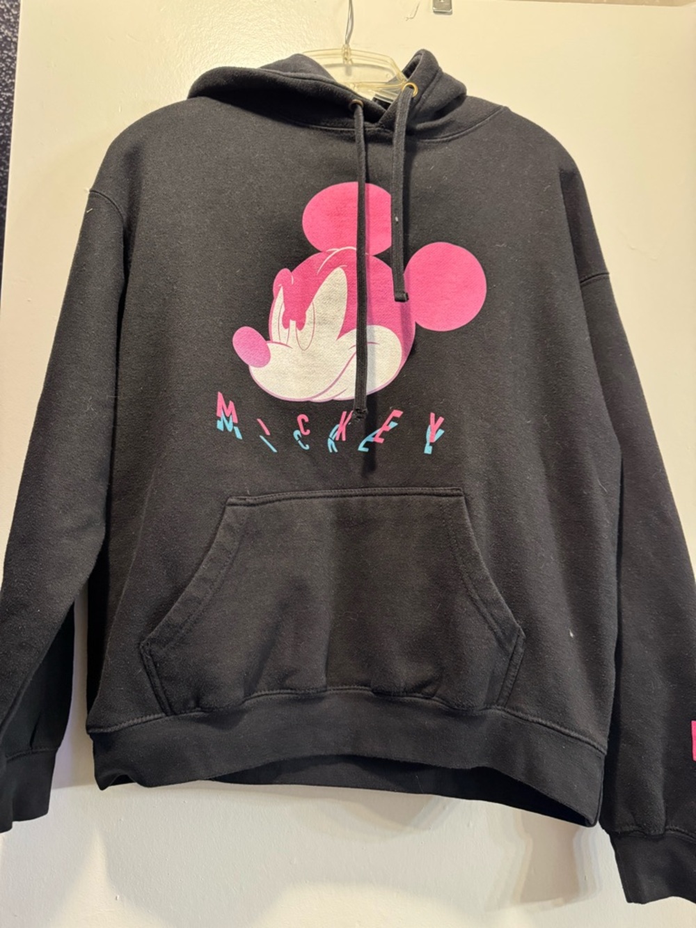 Disney Black Hoodie with Pink Accent